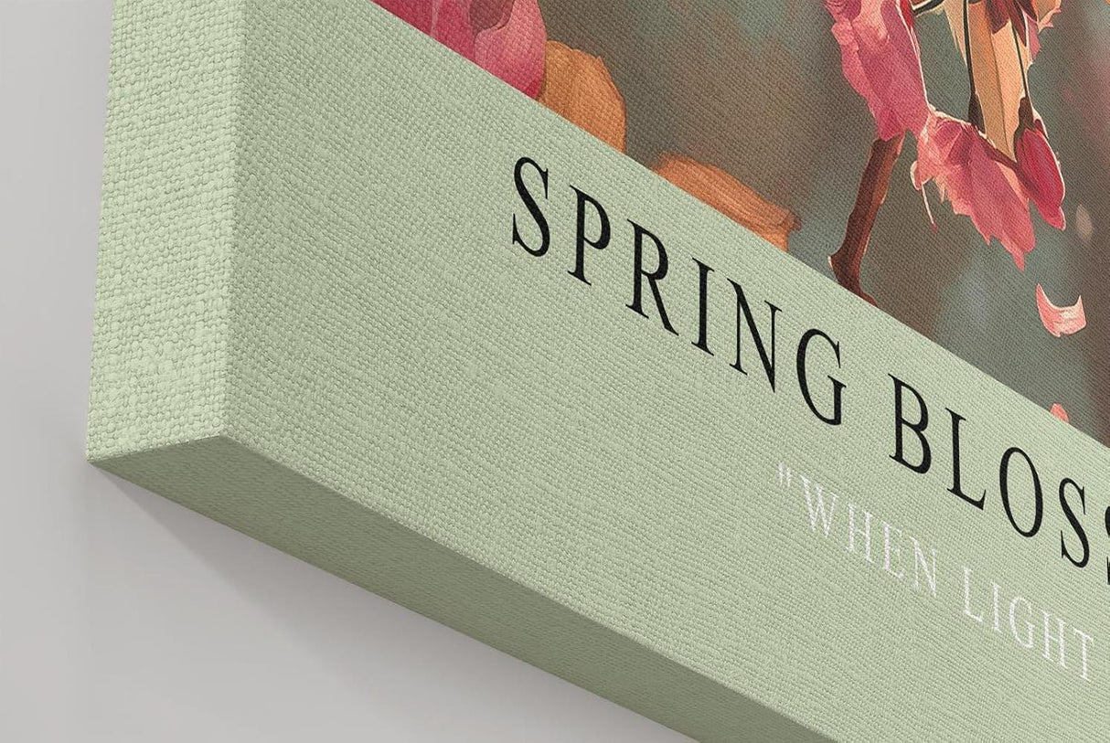 Paul Sinus Wandbild in 40x60cm Spring Blossoms – romantische Kirschblüten im sanften Frühlingslicht in zarter Farbgestaltung