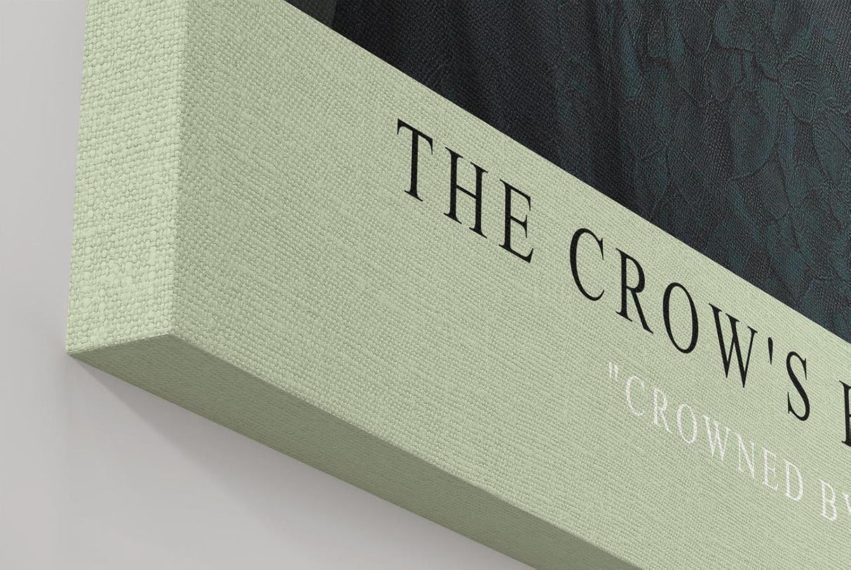 Paul Sinus Wandbild in 40x60cm The Crow's Heir – Porträt einer Frau mit Krähenkrone aus Zweigen und Blättern