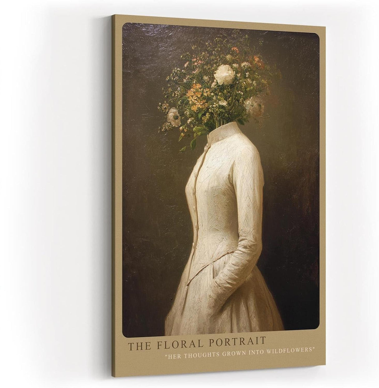 Paul Sinus Wandbild in 40x60cm The Floral Portrait – Stilvolle Kunst mit floraler Symbolik und zeitloser Eleganz