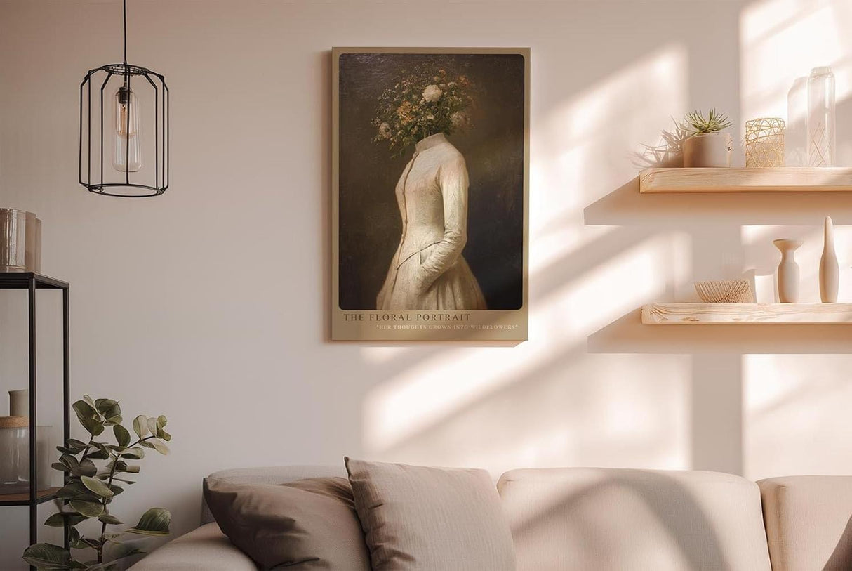 Paul Sinus Wandbild in 40x60cm The Floral Portrait – Stilvolle Kunst mit floraler Symbolik und zeitloser Eleganz