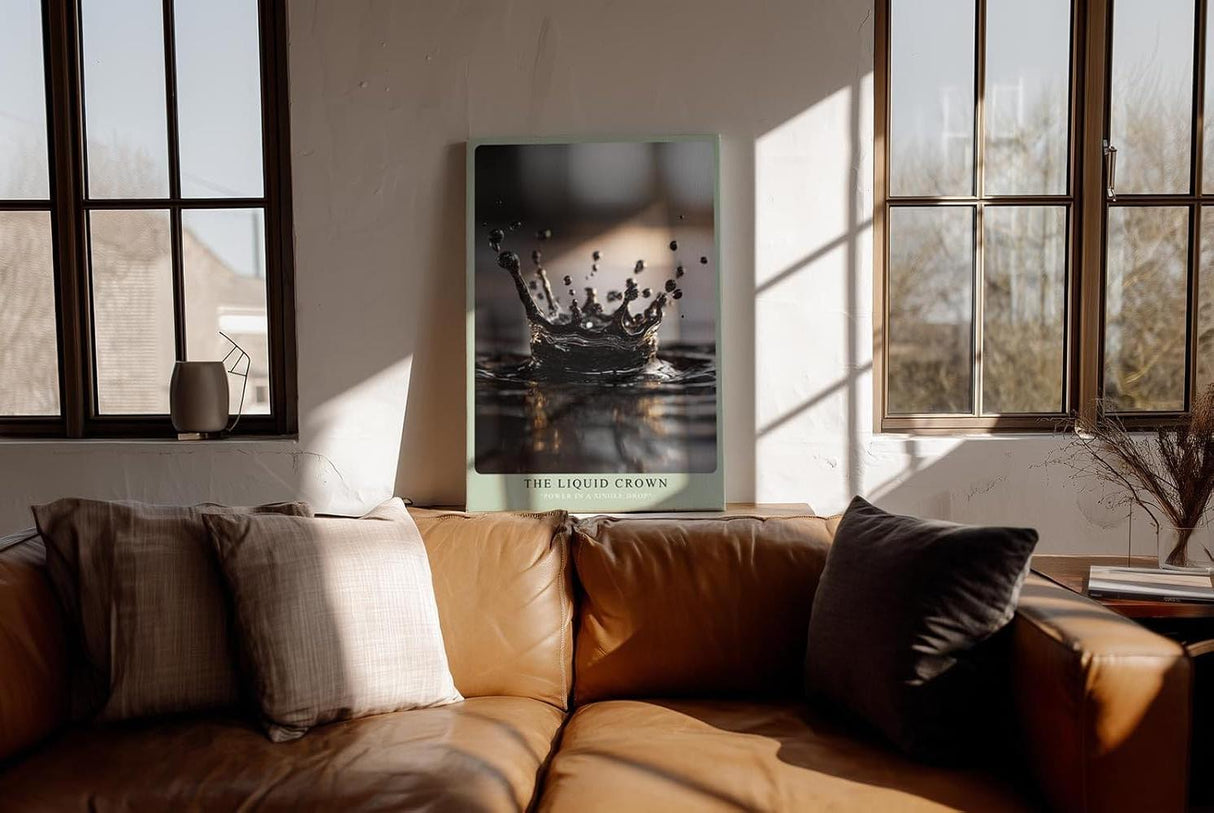 Paul Sinus Wandbild in 40x60cm The Liquid Crown – Fotografische Nahaufnahme einer Wasserkrone im Moment des Aufpralls