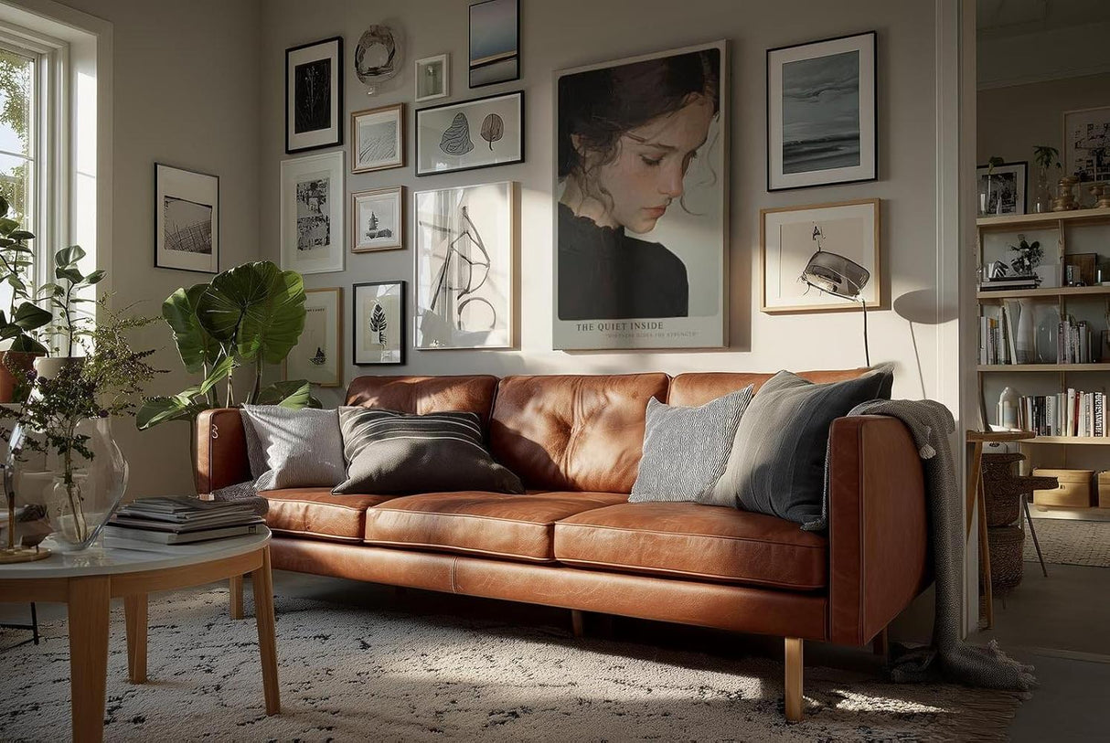 Paul Sinus Wandbild in 40x60cm The Quiet Inside – Ausdrucksstarkes Porträt einer jungen Frau mit sanft gesenktem Blick, Bilder in moderner Interpretation, edel und zeitlos für stilvolle Wohnräume