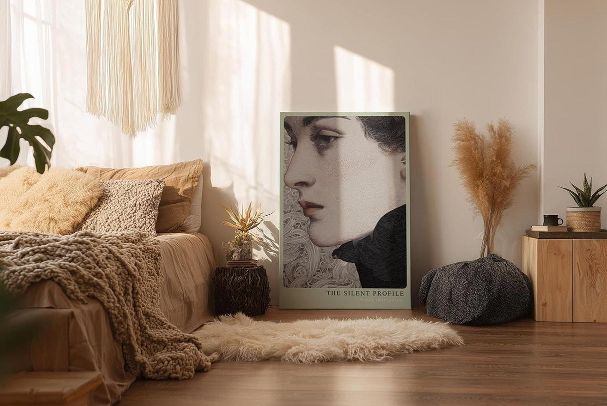 Paul Sinus Wandbild in 40x60cm The Silent Profile – Ausdrucksstarkes Frauenporträt in feinen Linien und zeitloser Eleganz