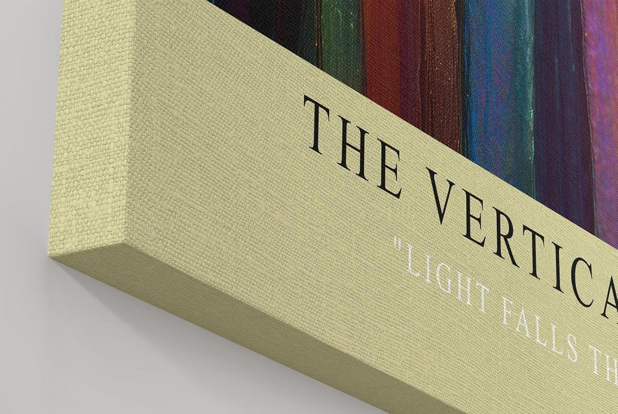 Paul Sinus Wandbild in 40x60cm The Vertical Rainbow – abstraktes Farbmotiv mit vertikalen Regenbogenstreifen für moderne und kreative Raumgestaltung