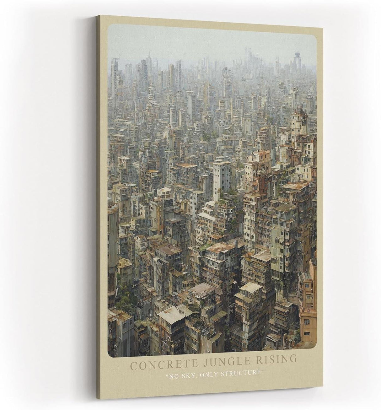 Paul Sinus Wandbild in 40x60cm urbane Megacity – detailreiches Stadtmotiv mit dichter Hochhausarchitektur