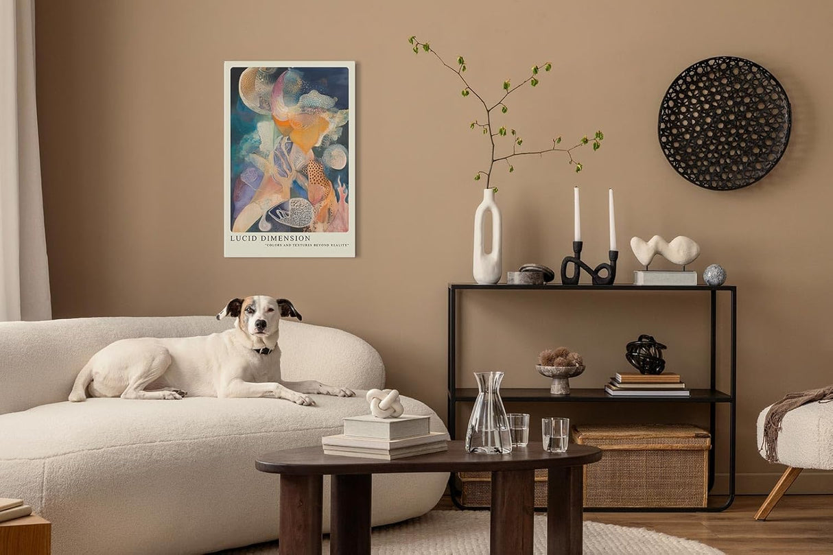 Paul Sinus Leinwandbild 40x60cm abstrakte Farbwelten mit surrealen Strukturen und organischen Formen – kunstvolles Leinwandbild für moderne Raumgestaltung