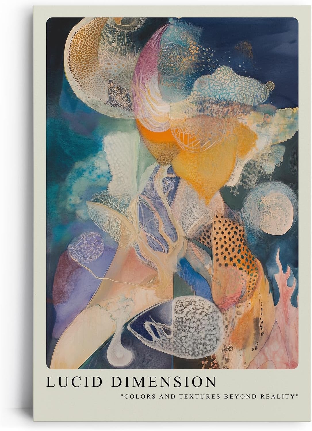 Paul Sinus Leinwandbild 40x60cm abstrakte Farbwelten mit surrealen Strukturen und organischen Formen – kunstvolles Leinwandbild für moderne Raumgestaltung