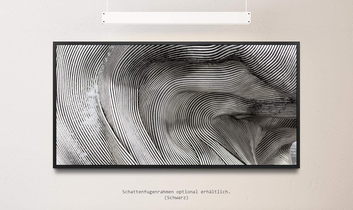 Abstrakte Kunst ca. 130x70cm Wandbild inklusive Schattenfugenrahmen schwarz - Panorama Leinwand Bild XXL Format Wandbilder Wohnzimmer Wohnung Deko Kunstdrucke
