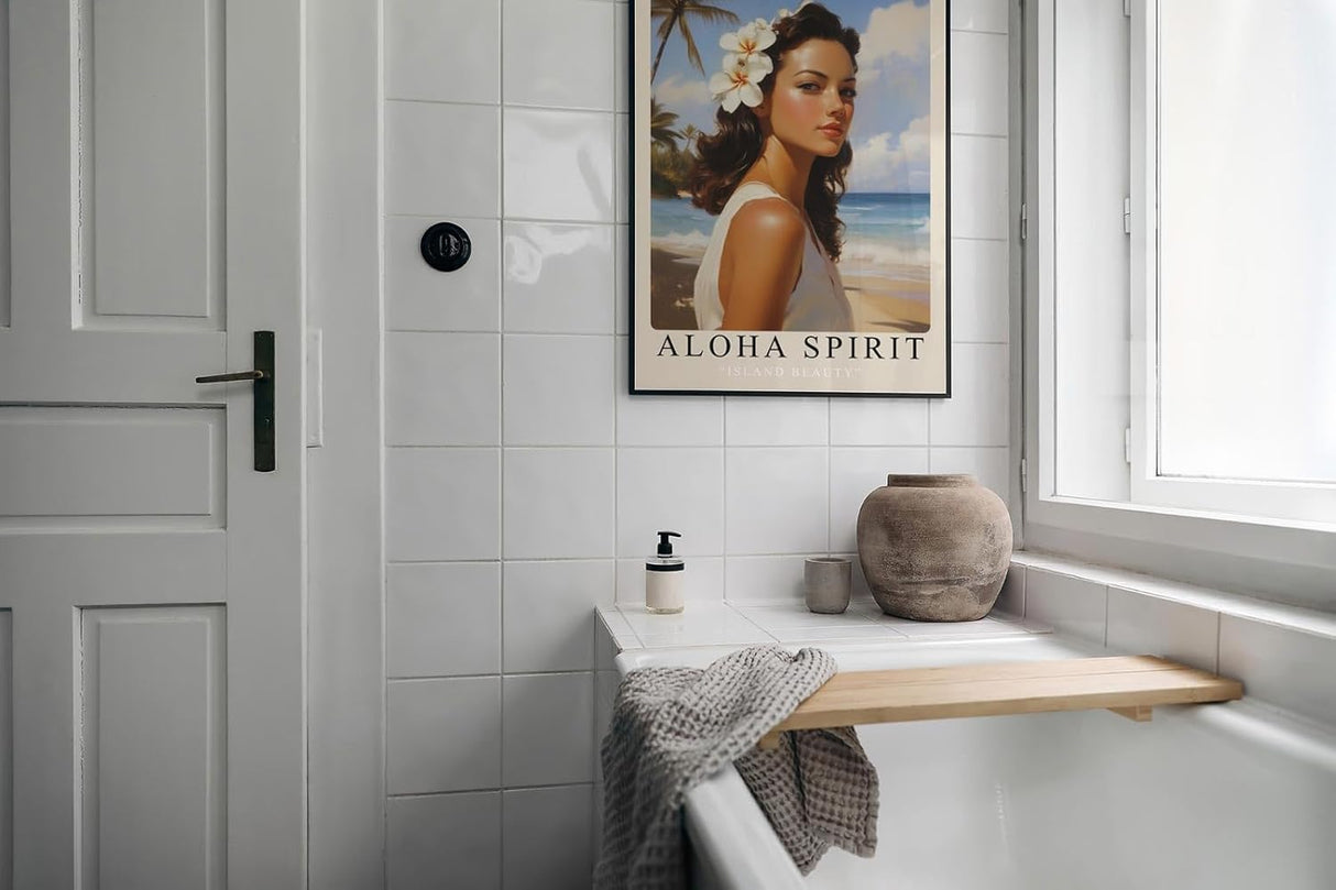 Paul Sinus Leinwandbild 60x90cm Aloha Spirit – Insel, Schönheit, Exotik, Hawaii, Natur, Tropisch, Sonne, Entspannung, Meer, Strand, Vintage, Romantik