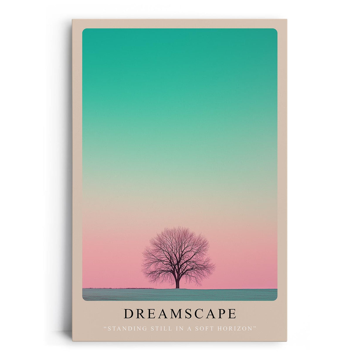Paul Sinus Leinwandbild 80x120cm Dreamscape – Minimalismus, Natur, Farbverlauf, Ästhetik, Kunst, Träume, Harmonie, Balance, Landschaft, Meditativ, Ruhe