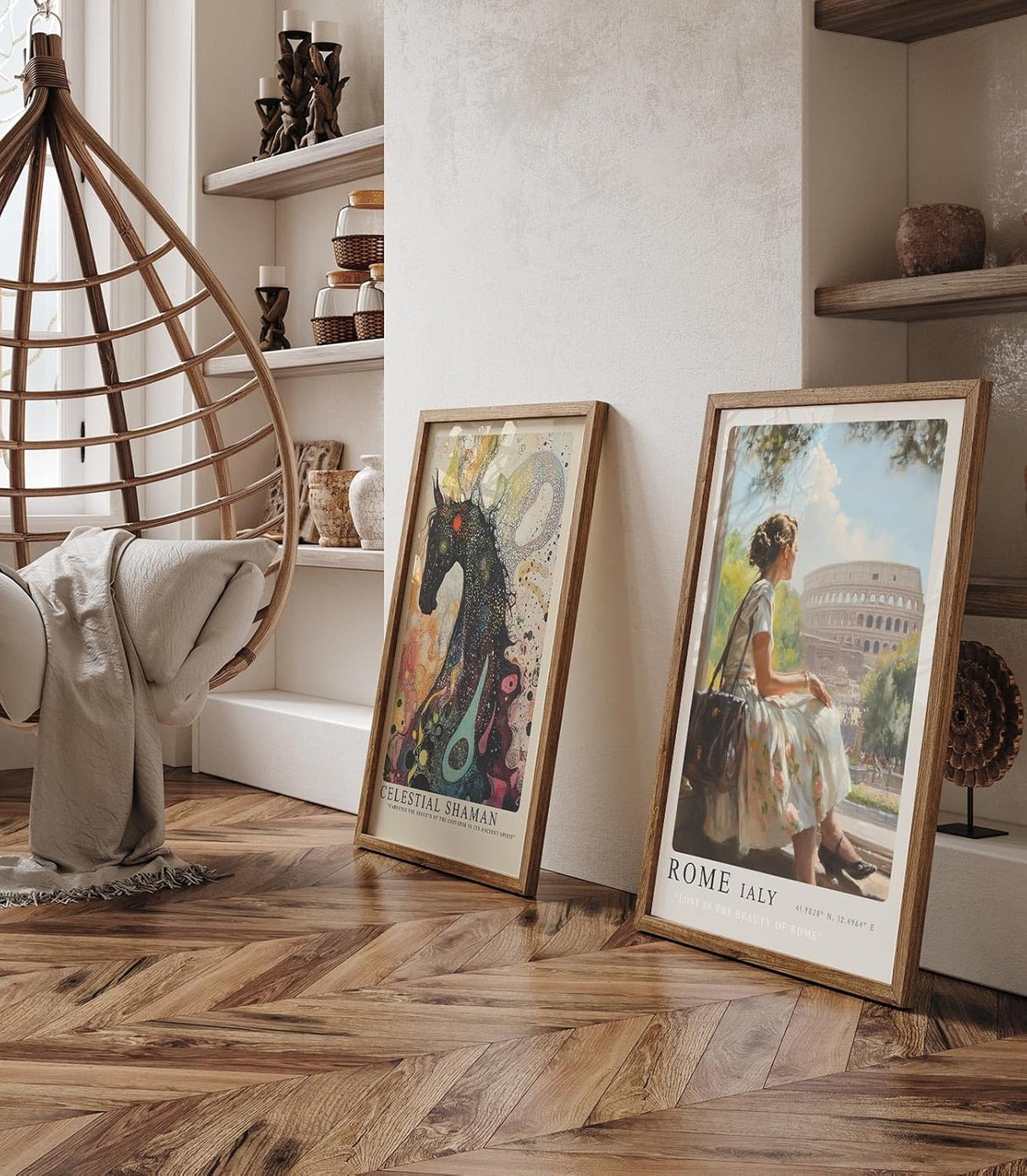 Paul Sinus Leinwandbild 40x60cm Lost in the Beauty of Rome – Italien, Kolosseum, Vintage-Stil, Romantik, Nostalgie, Reise, Architektur, Kultur