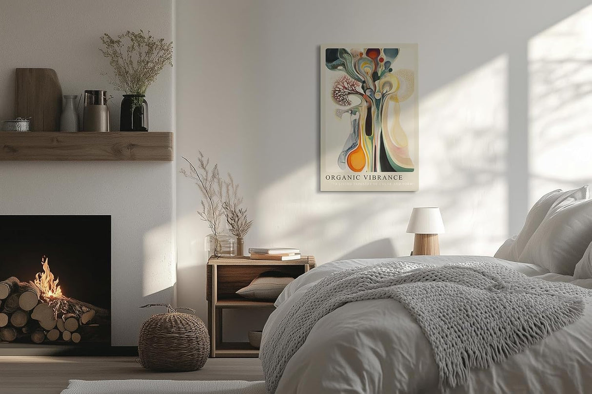 Paul Sinus Leinwandbild 80x120cm Organic Vibrance – Abstrakt, Kunst, Farben, Form, Natur, Energie, Struktur, Harmonie, Bewegung, Tiefe, Balance