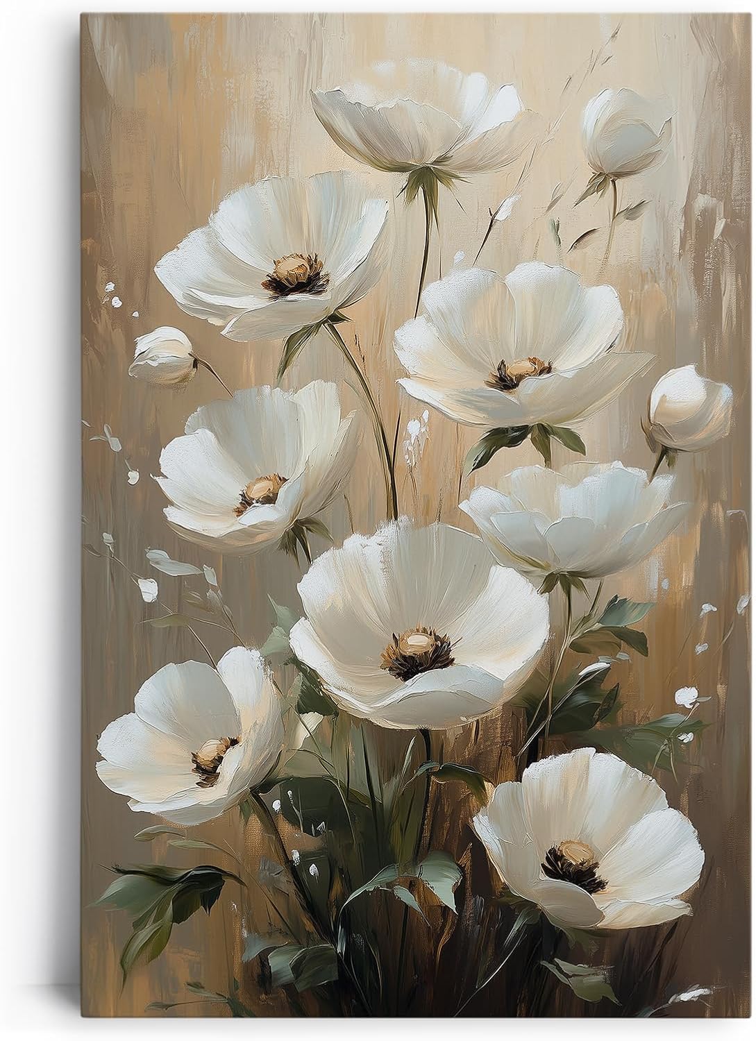 Paul Sinus 60x90cm Wandbild Blütenreigen in Beige – Harmonische Naturpracht mit stilvoller Blume