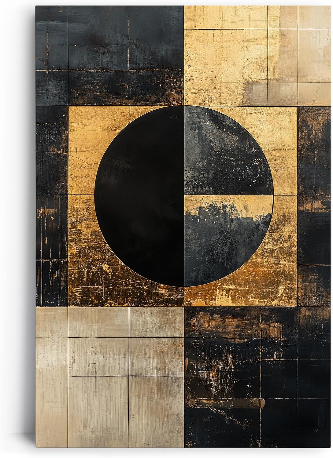 Paul Sinus 60x90cm Wandbild, Meisterhaftes Design in Fokusgeometrie – Kontrastvolle Harmonie trifft auf Ästhetik