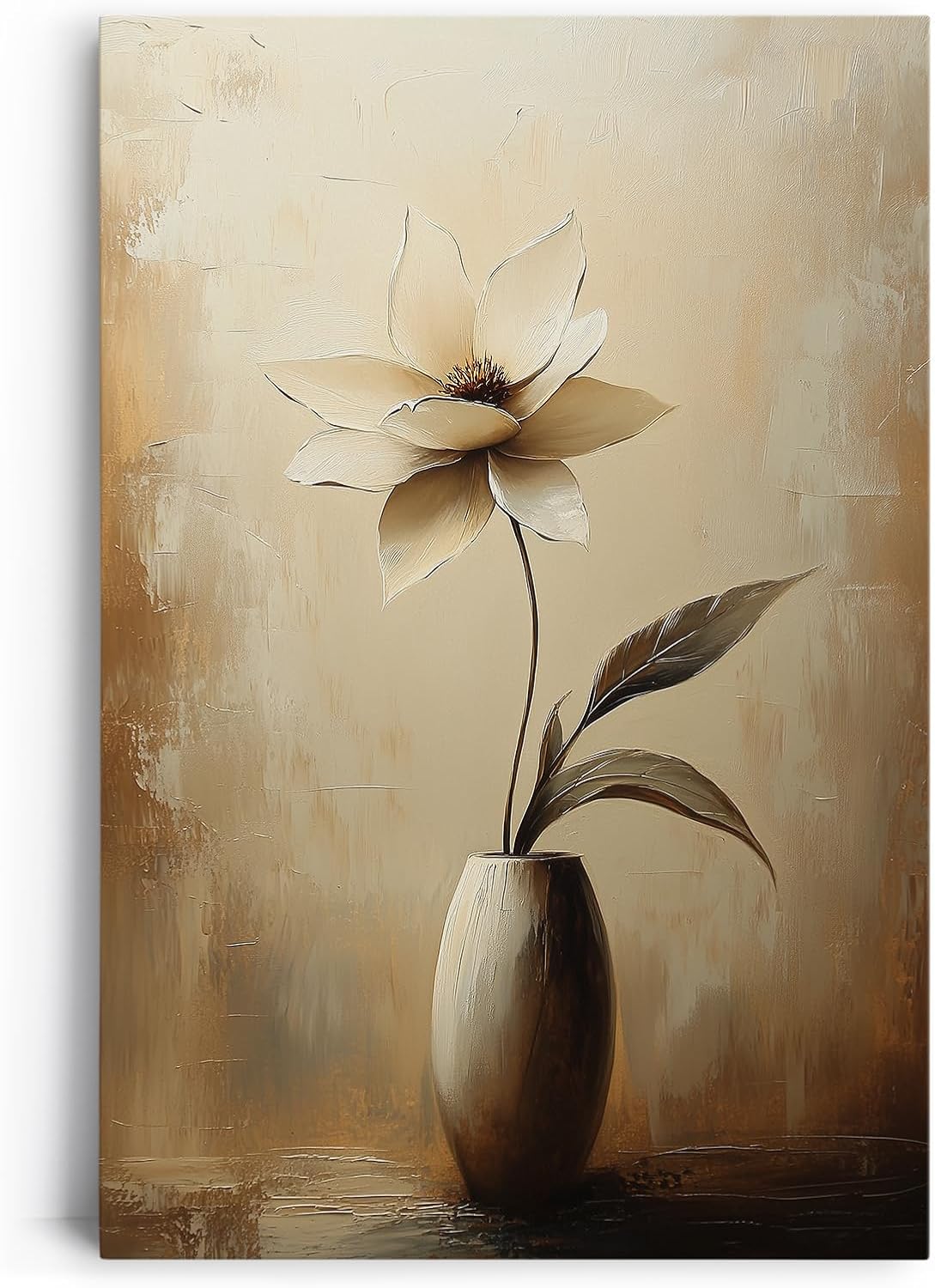 Paul Sinus 60x90cm Wandbild Pure Eleganz – Ausdrucksvolle Blume in Vase als stilvolles Highlight für florale Wandgestaltung