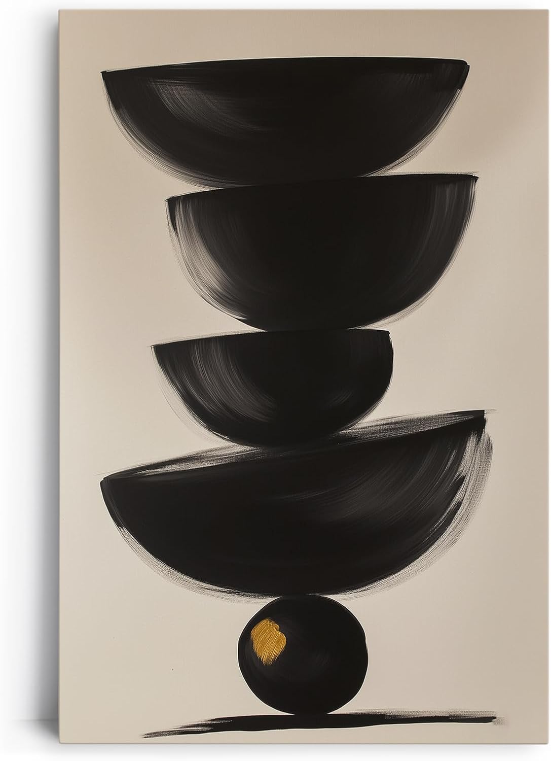 Paul Sinus 60x90cm Wandbild, Stilvolle Balance in Fokusgeometrie – Halbkreis-Kunstwerk mit moderner Eleganz