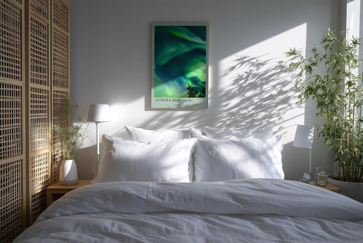 Paul Sinus Kunstdruck 40x60cm Aurora Borealis über Norwegen – Farben der Nacht am Himmel eingefangen