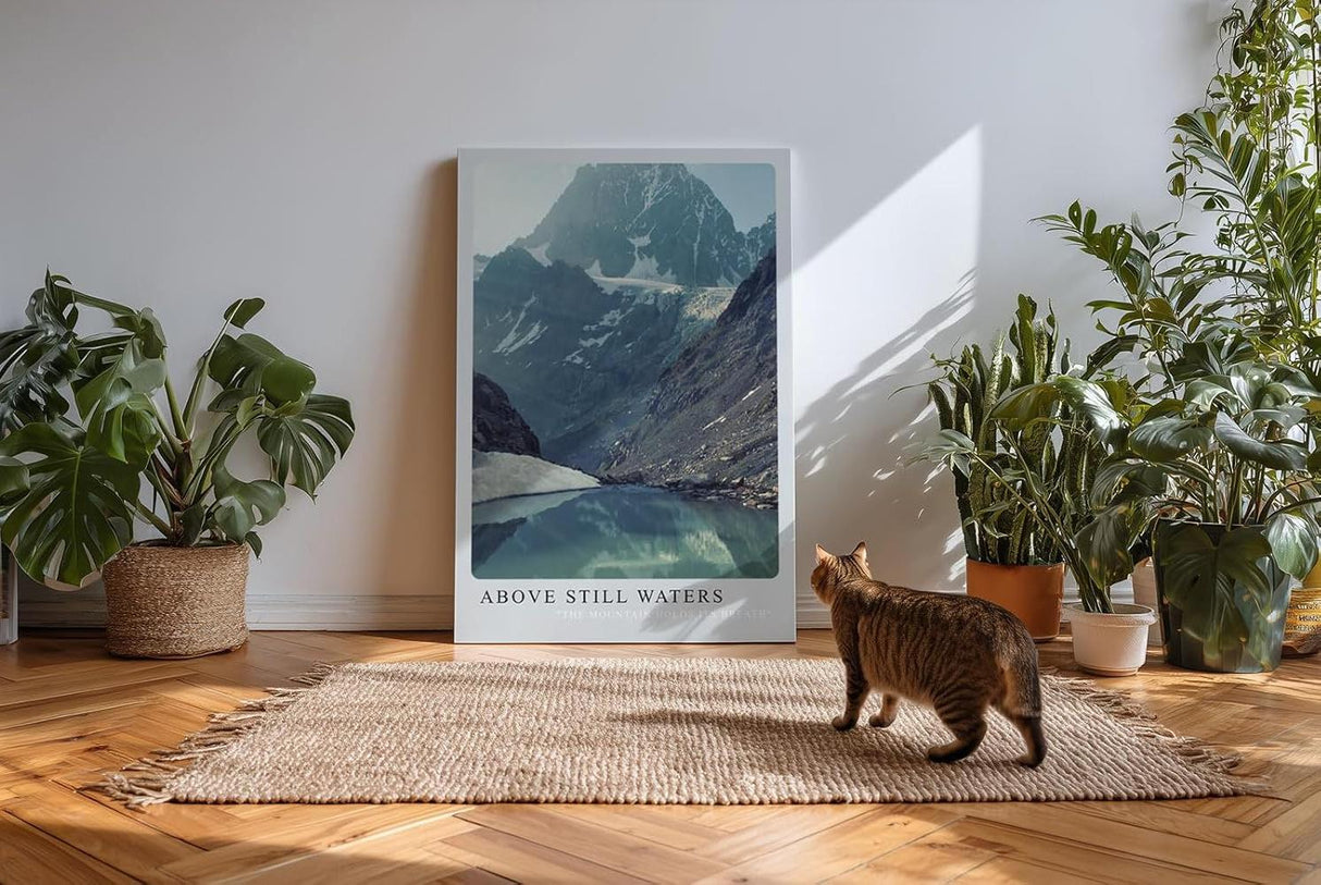 Paul Sinus Kunstdruck 40x60cm Bergsee Alpen Stille Wasser Spiegelung Natur Gletscher Above Still Waters