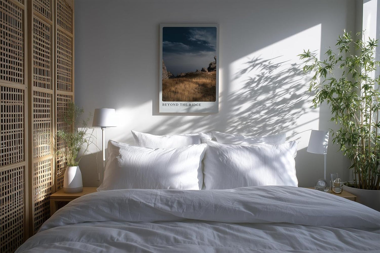 Paul Sinus Kunstdruck 40x60cm Beyond the Ridge mit felsiger Hochebene und weitem Himmel