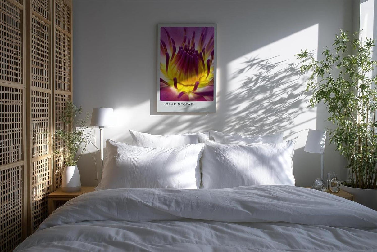 Paul Sinus Kunstdruck 40x60cm Blume Makro Gelb Pink Lila Lotus Blüte Solar Nectar