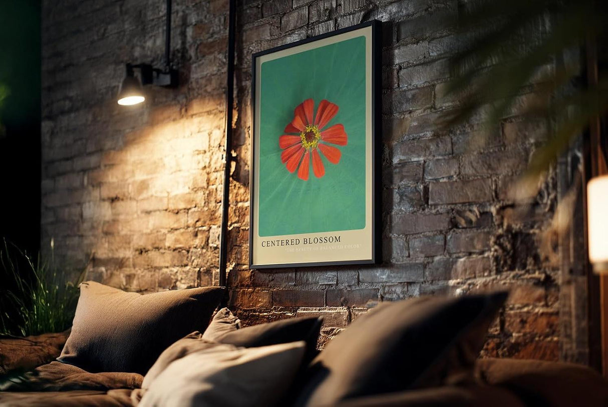 Paul Sinus Kunstdruck 40x60cm Blume Makro Lotus Balance grün rot Centered Blossom