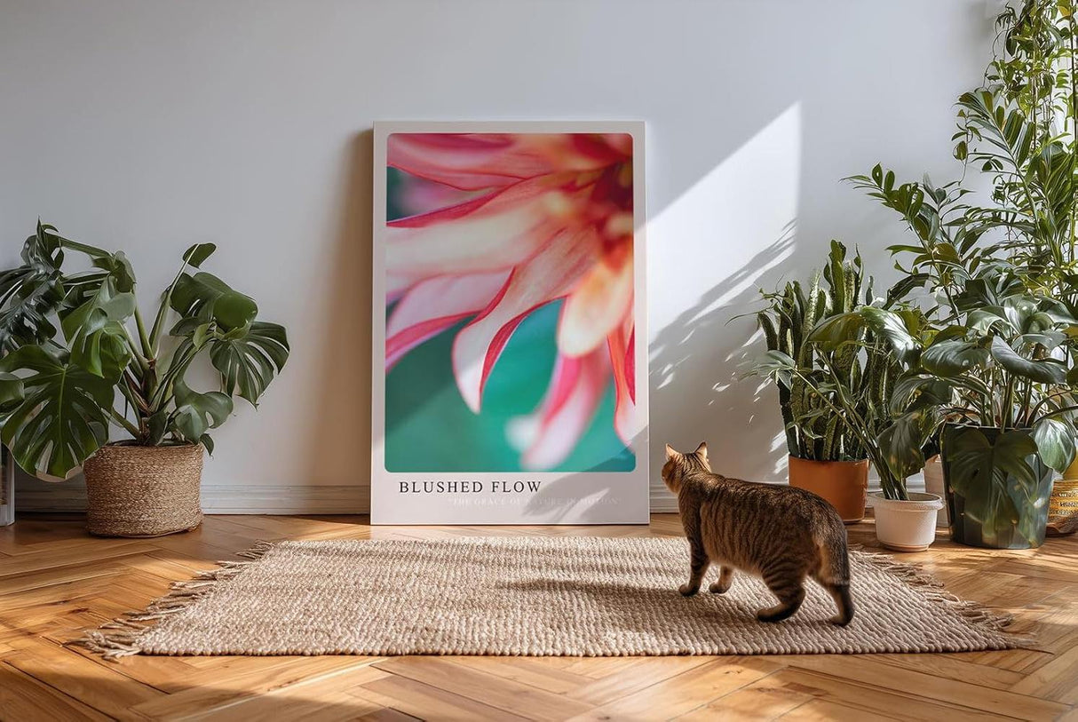 Paul Sinus Kunstdruck 40x60cm Blushed Flow mit weichen Blütenblättern in zarten Farbtönen