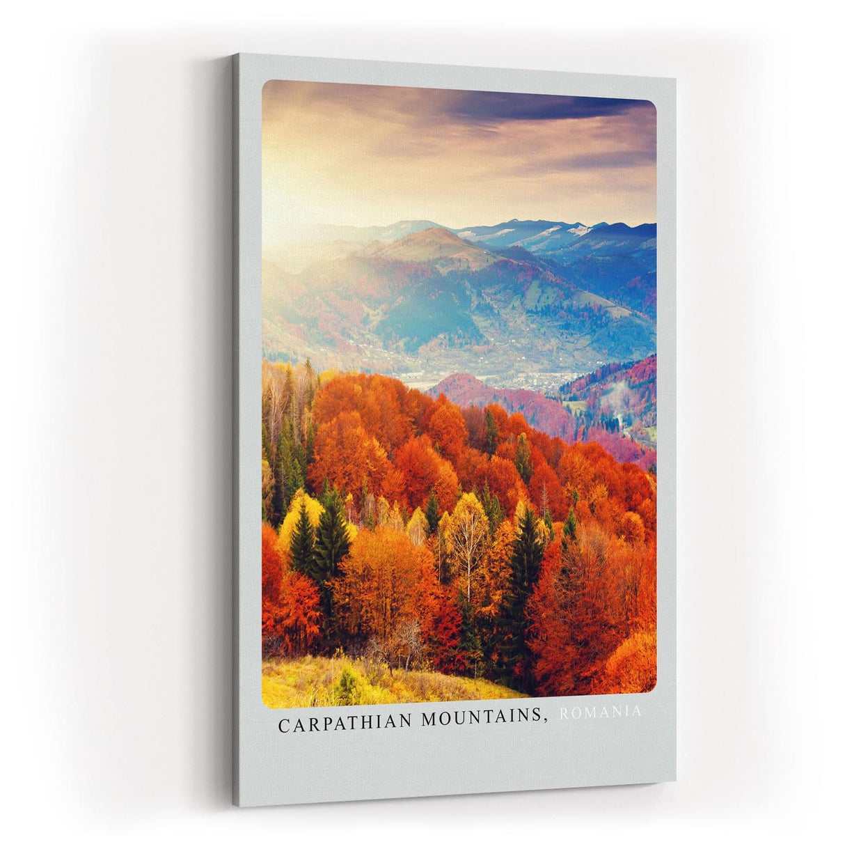 Paul Sinus Kunstdruck 40x60cm Carpathian Mountains im Herbst – Farbenprächtige Waldlandschaft aus Rumänien