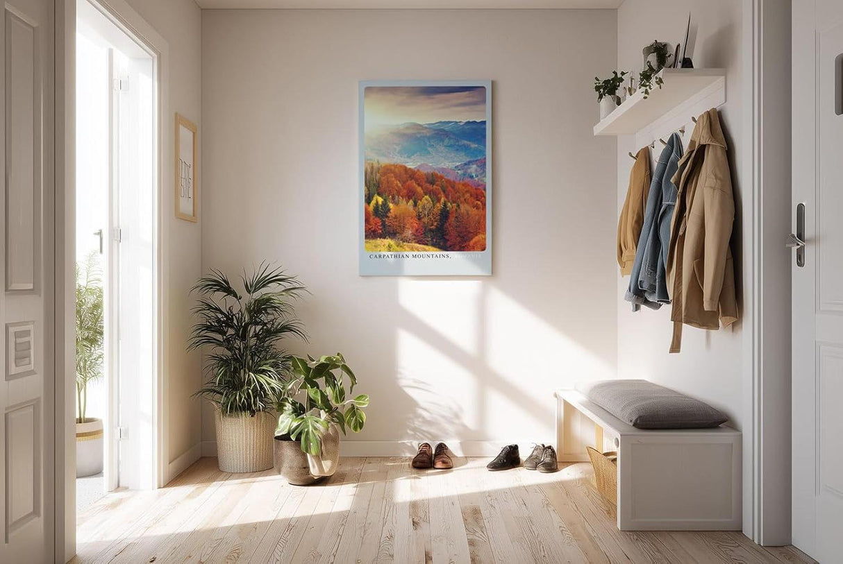 Paul Sinus Kunstdruck 40x60cm Carpathian Mountains im Herbst – Farbenprächtige Waldlandschaft aus Rumänien