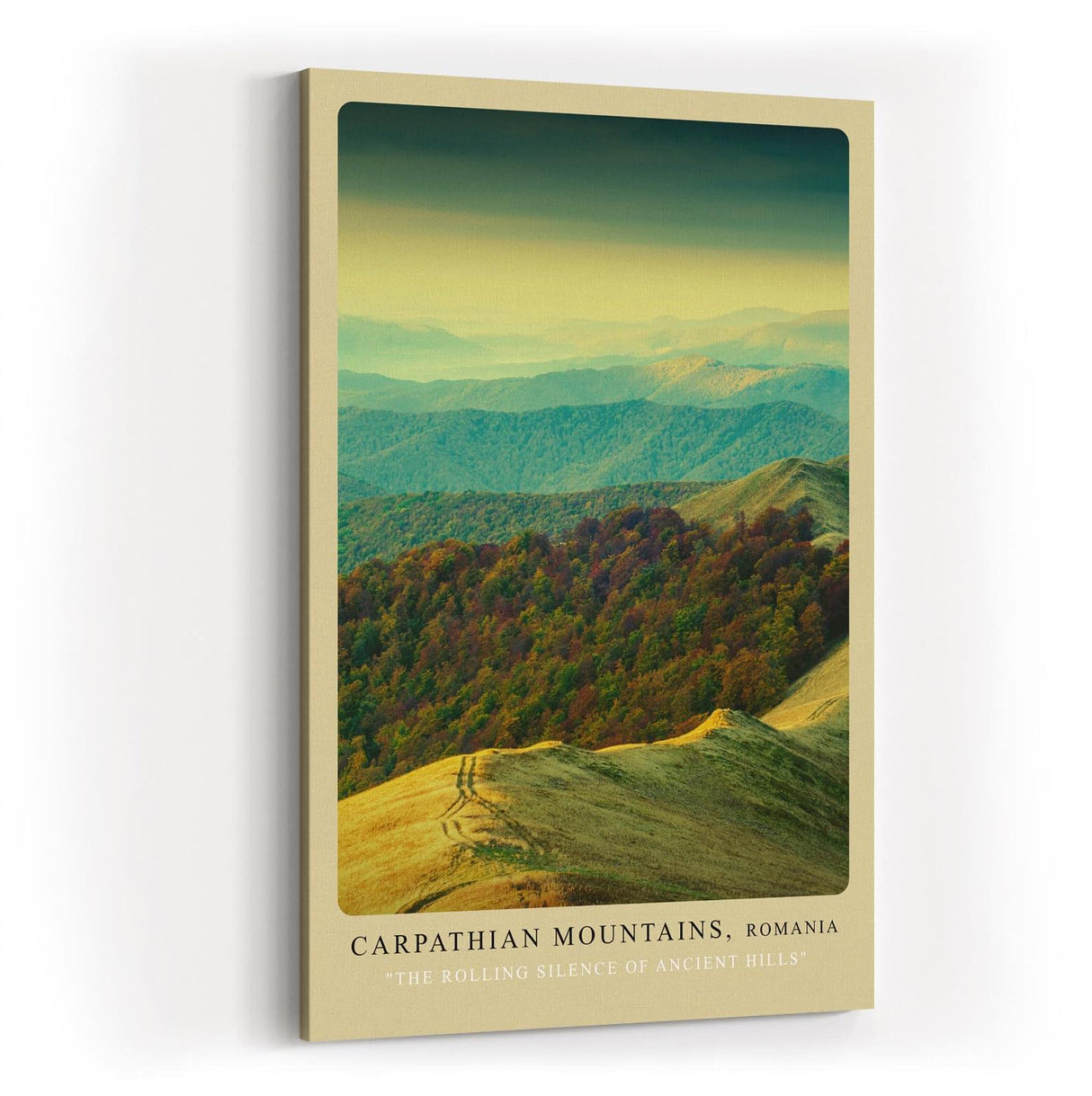 Paul Sinus Kunstdruck 40x60cm Carpathian Mountains mit sanften Hügeln in Rumänien