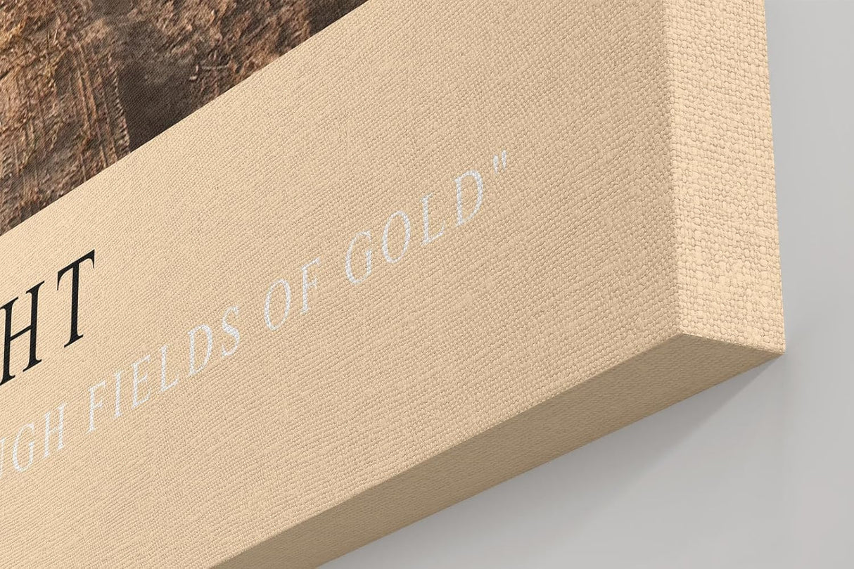 Paul Sinus Kunstdruck 40x60cm Country Light Feldweg in goldener Landschaft unter weitem Himmel