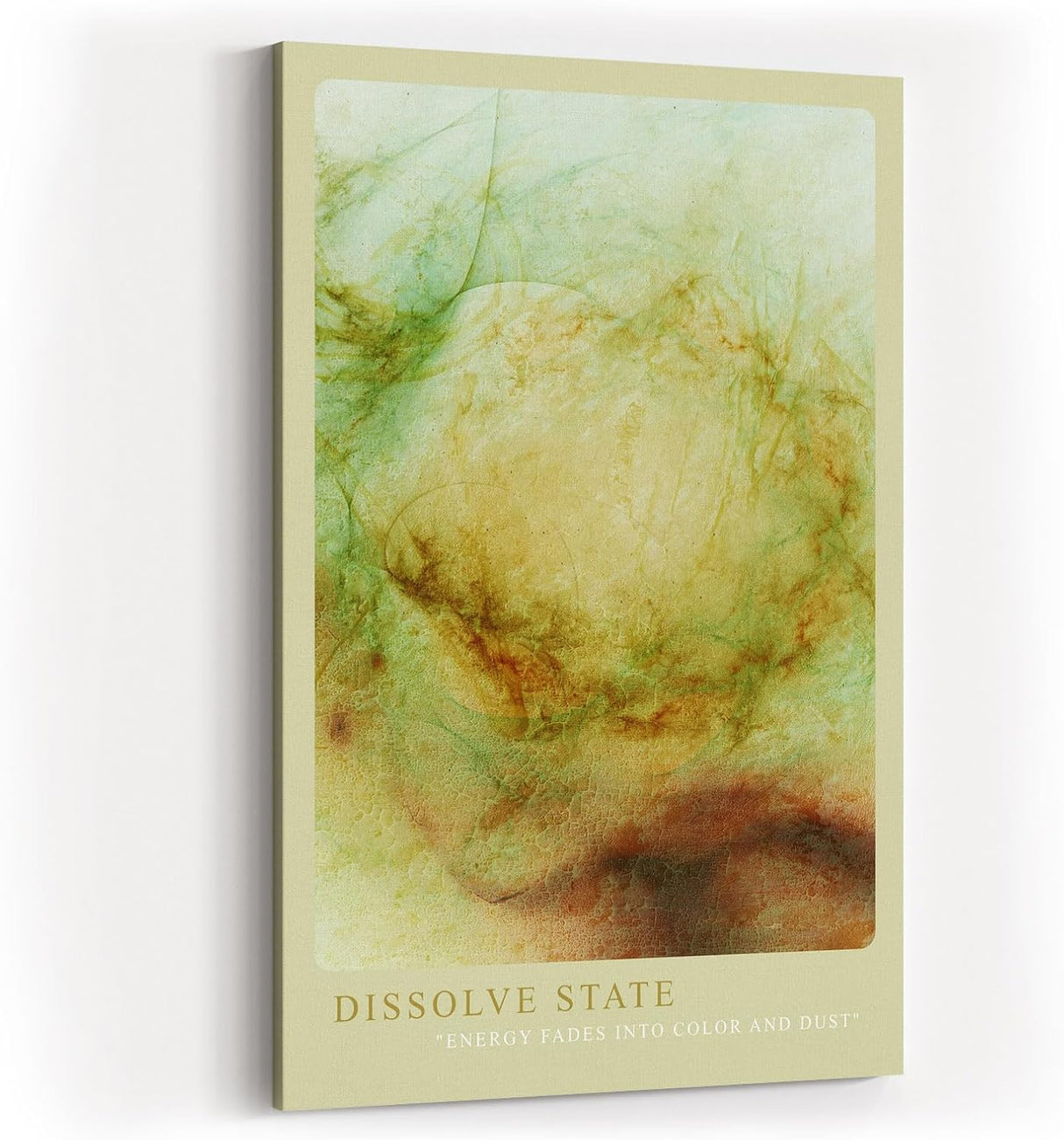 Paul Sinus Kunstdruck 40x60cm Dissolve State Grün Braun Staub Licht Textur Verblassen