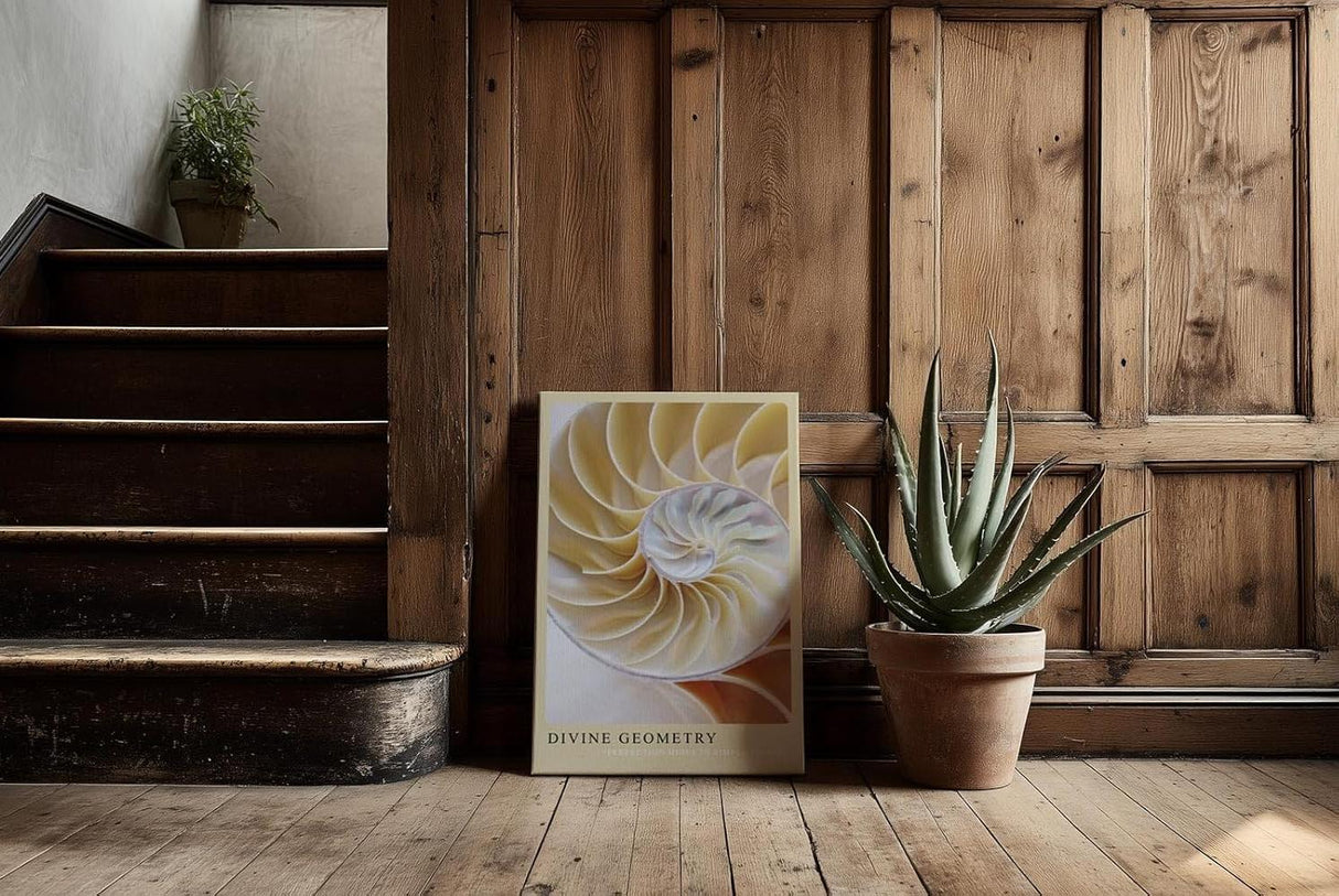 Paul Sinus Kunstdruck 40x60cm Divine Geometry – Nautilus-Muschel in harmonischer Spirale