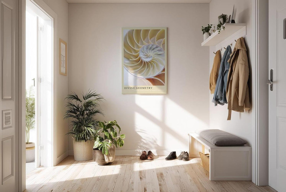 Paul Sinus Kunstdruck 40x60cm Divine Geometry – Nautilus-Muschel in harmonischer Spirale
