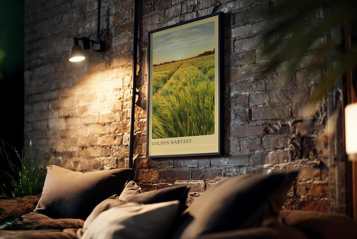 Paul Sinus Kunstdruck 40x60cm Feld Sonnenuntergang Natur Landschaft Getreide Golden Harvest