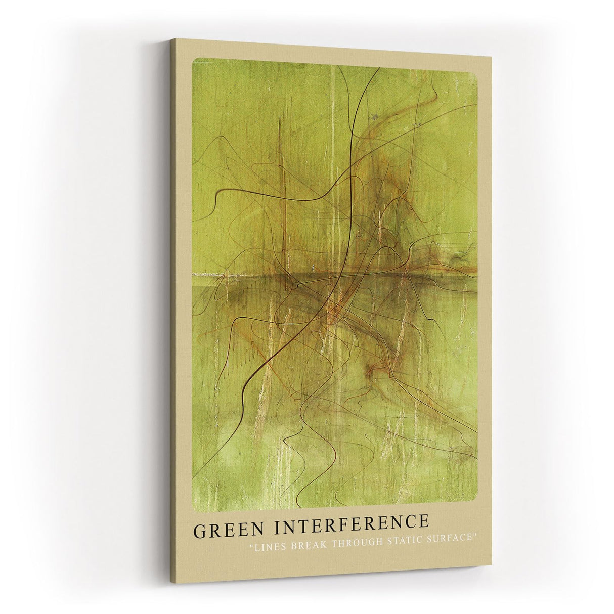 Paul Sinus Kunstdruck 40x60cm Green Interference Linien durchbrechen die grüne Stille
