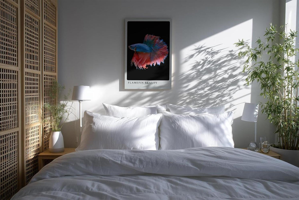 Paul Sinus Kunstdruck 40x60cm Kampffisch mit flammenden Flossen – Farben in perfekter Bewegung eingefangen