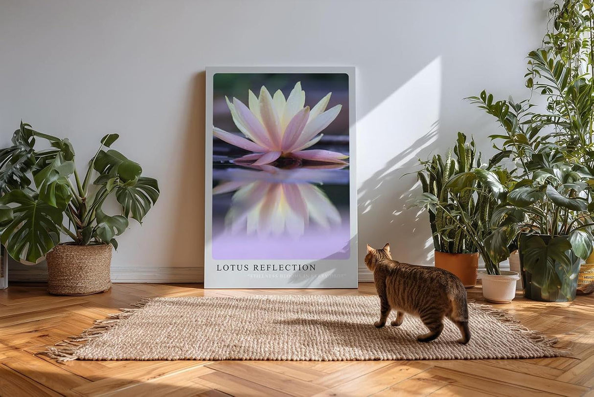 Paul Sinus Kunstdruck 40x60cm Lotus Blume Wasser Spiegelung Ruhe Zen Meditativ Lotus Reflection