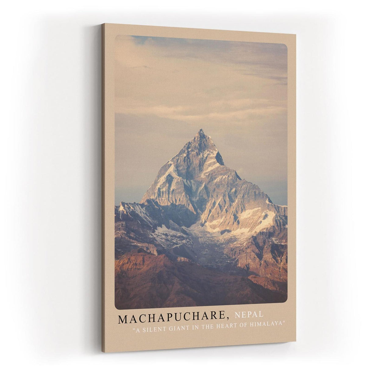 Paul Sinus Kunstdruck 40x60cm Machapuchare mit Himalaya-Gipfel in Nepal vor ruhigem Himmel