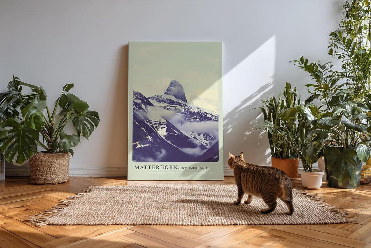 Paul Sinus Kunstdruck 40x60cm Matterhorn – majestätisches Bergpanorama in Wolken und Schnee