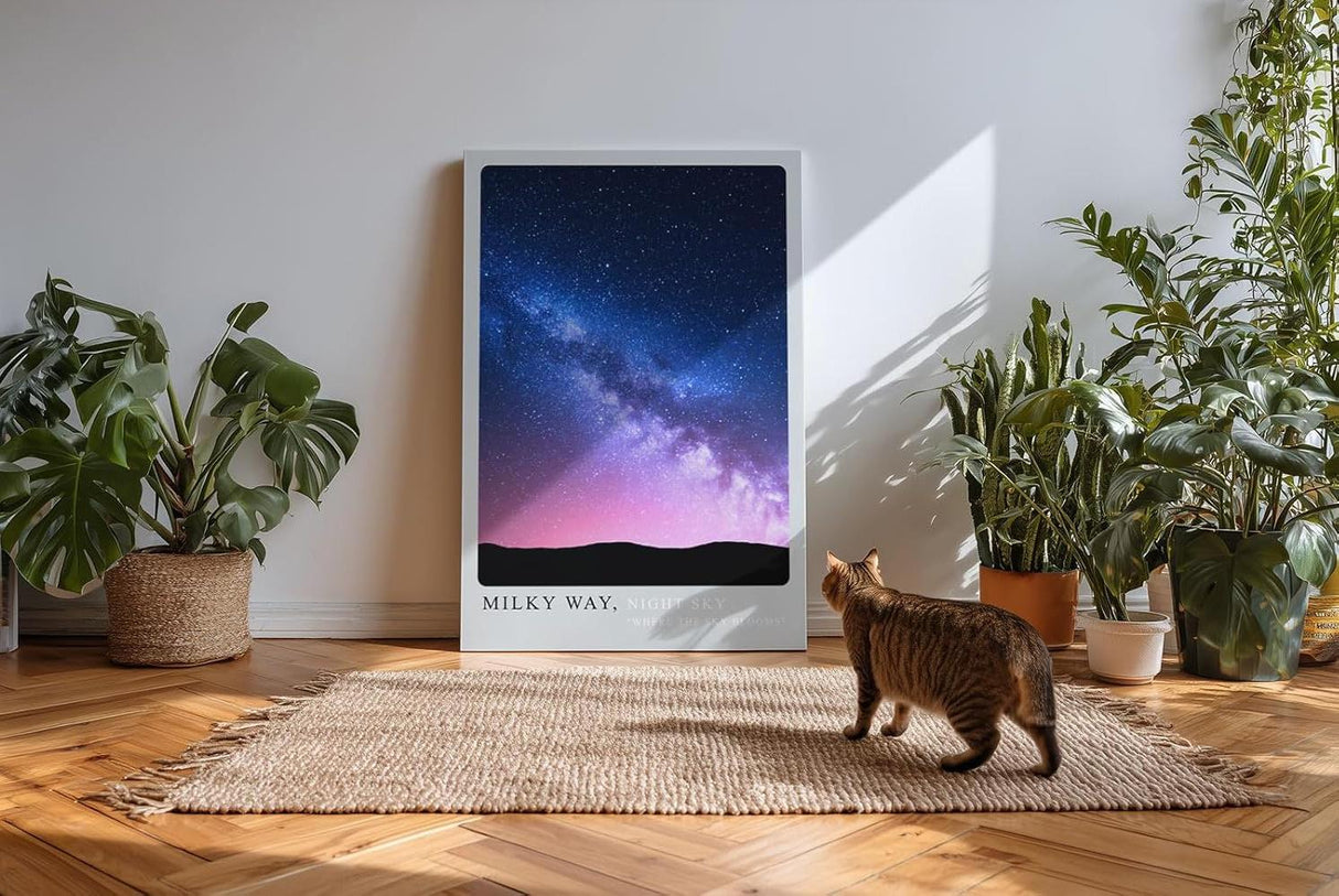 Paul Sinus Kunstdruck 40x60cm Milky Way – Magischer Nachthimmel mit leuchtender Milchstraße