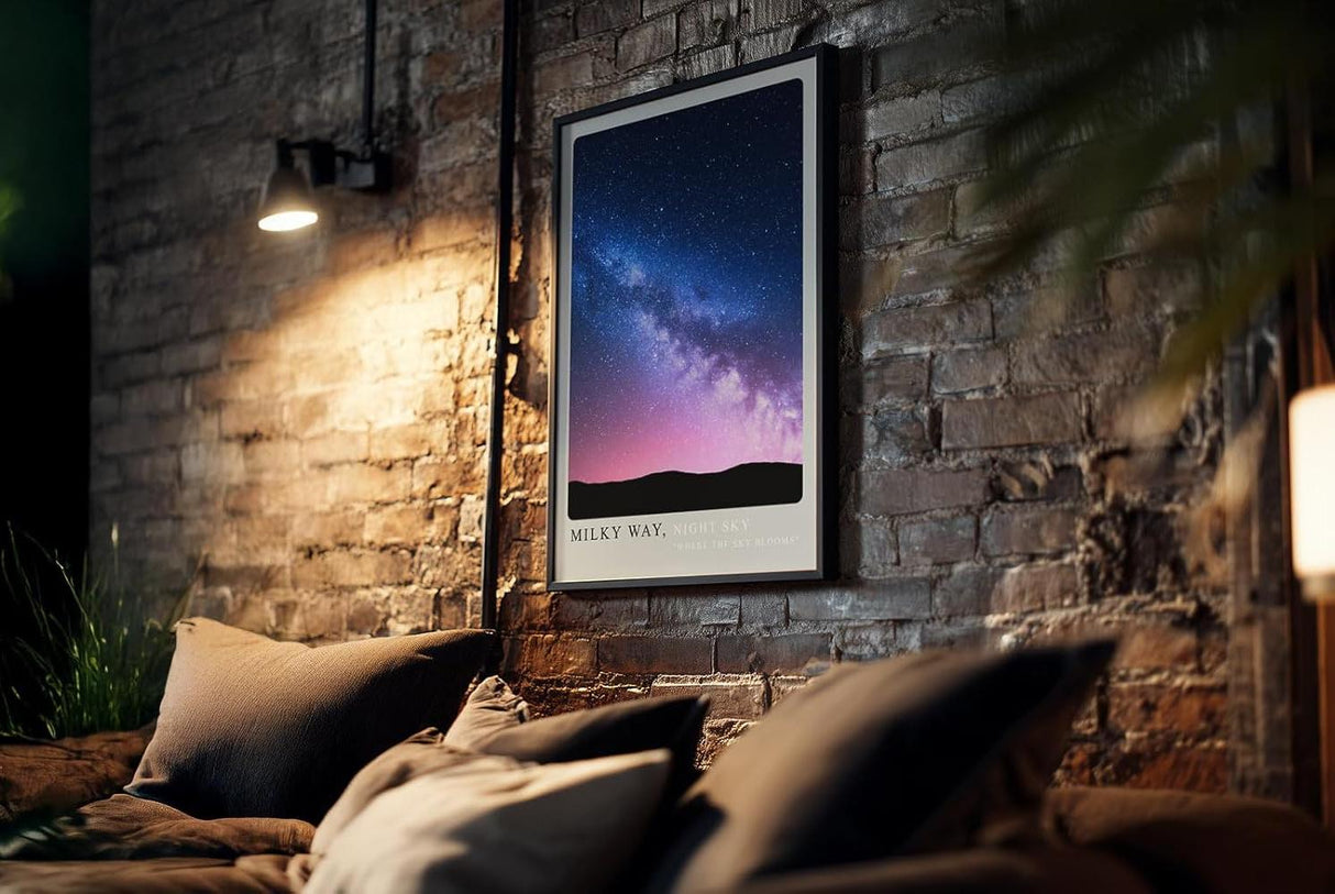 Paul Sinus Kunstdruck 40x60cm Milky Way – Magischer Nachthimmel mit leuchtender Milchstraße