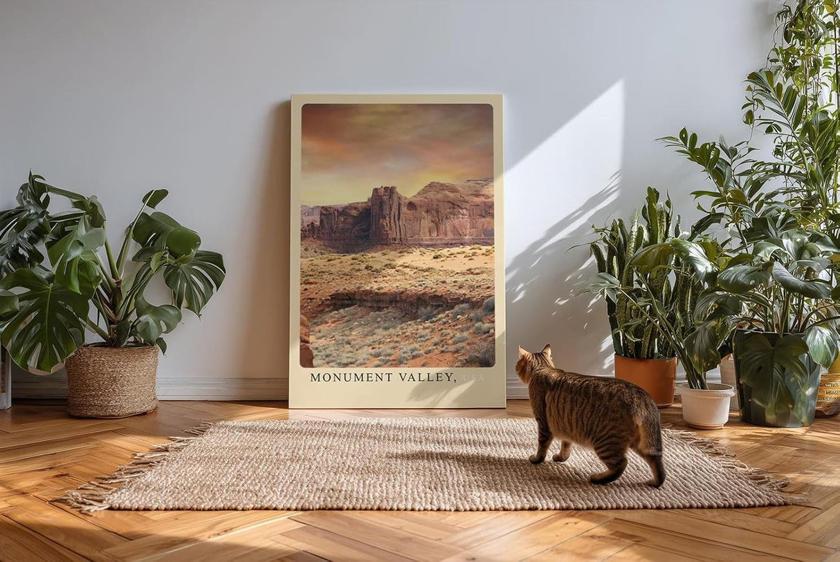 Paul Sinus Kunstdruck 40x60cm Monument Valley – Rote Felsenlandschaft in den Weiten des amerikanischen Westens