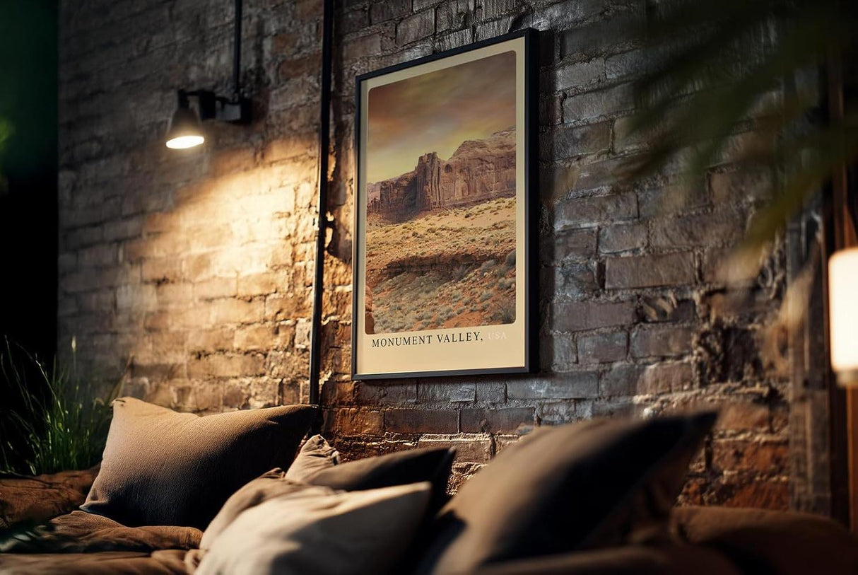 Paul Sinus Kunstdruck 40x60cm Monument Valley – Rote Felsenlandschaft in den Weiten des amerikanischen Westens