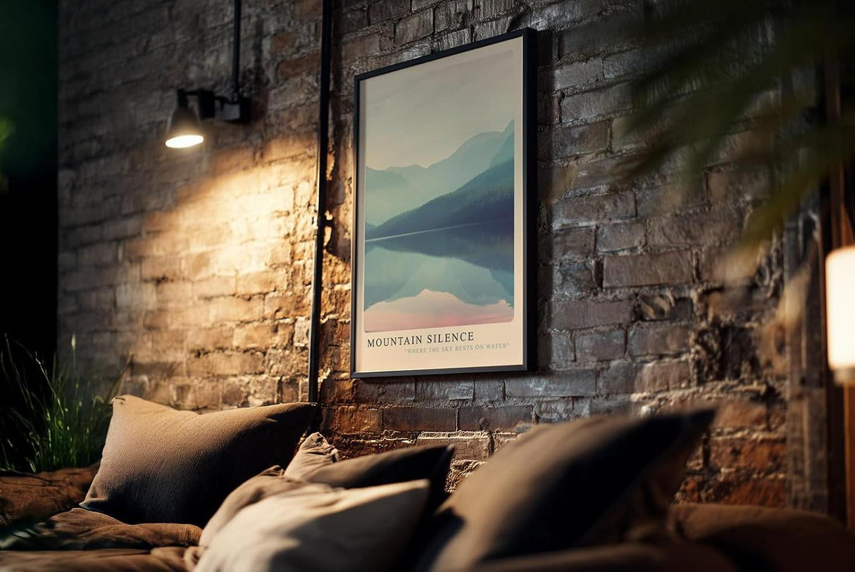 Paul Sinus Kunstdruck 40x60cm Mountain Silence – Spiegelung und Stille im alpinen Morgenlicht