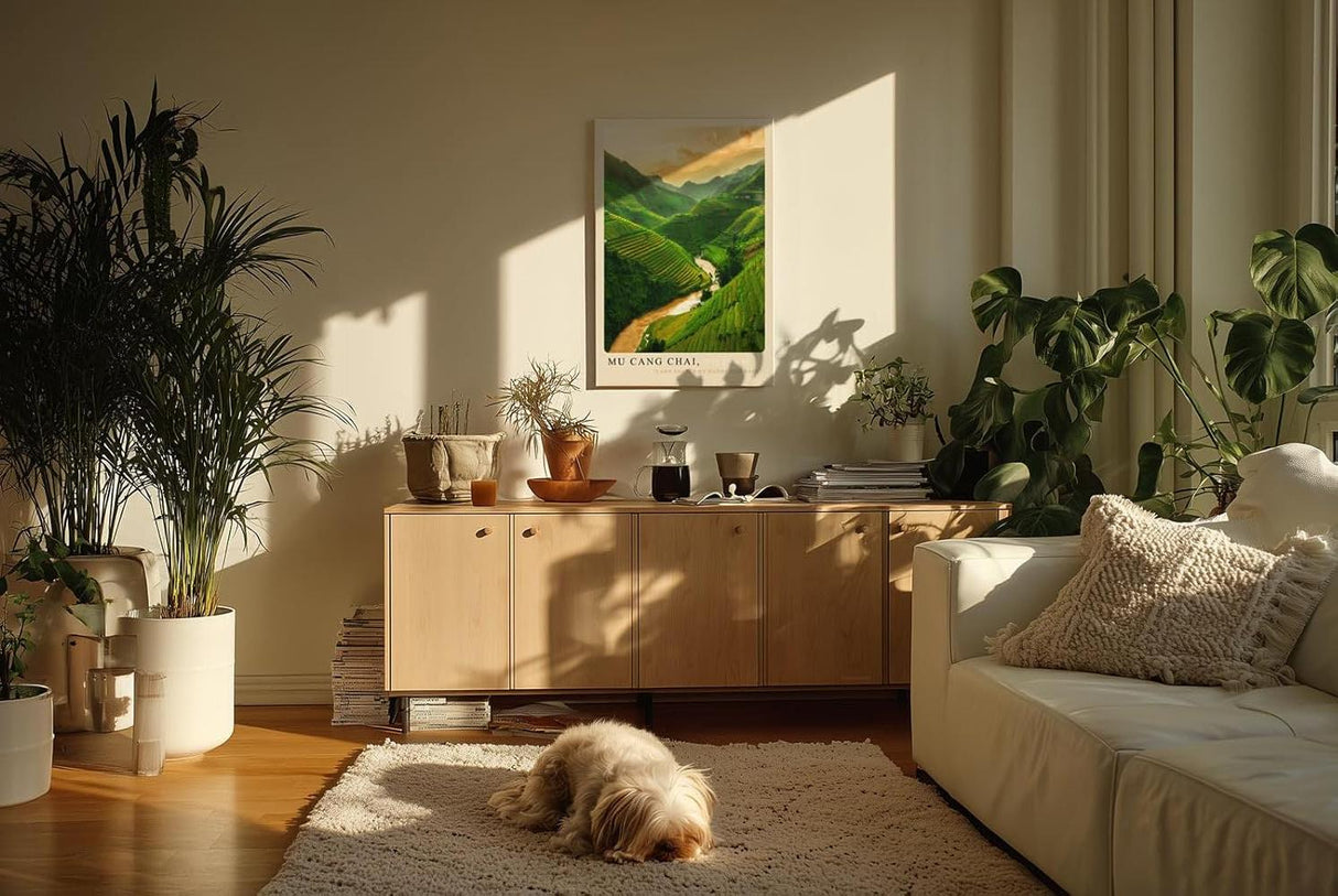 Paul Sinus Kunstdruck 40x60cm Mu Cang Chai Vietnam Reisterrassen Natur Landschaft Sonnenuntergang