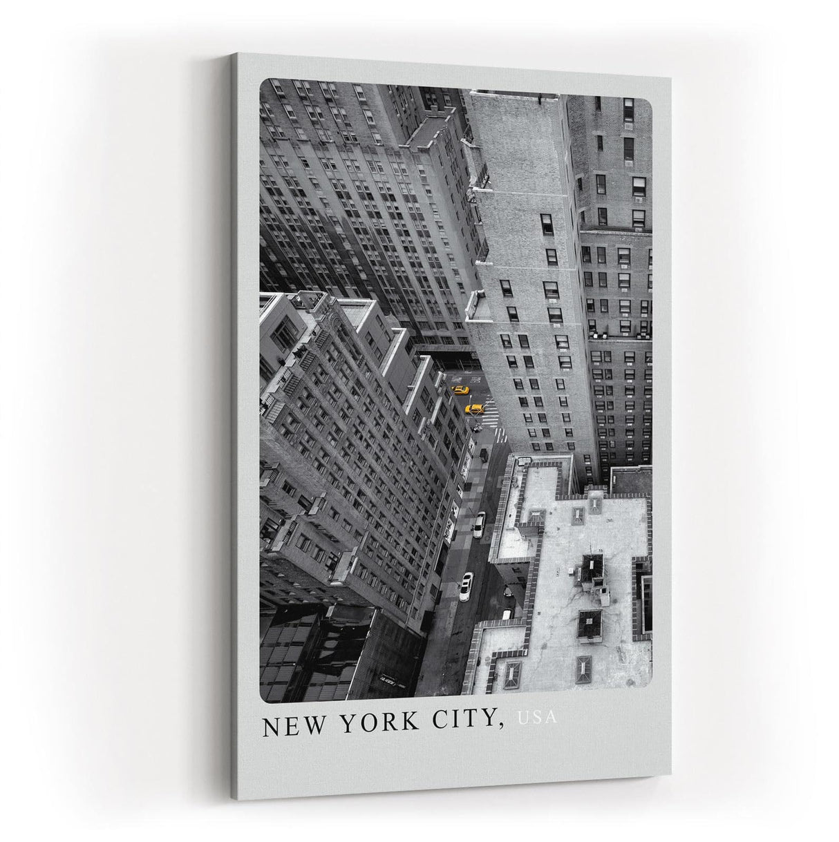 Paul Sinus Kunstdruck 40x60cm New York City mit Hochhäusern und gelben Taxis aus der Vogelperspektive