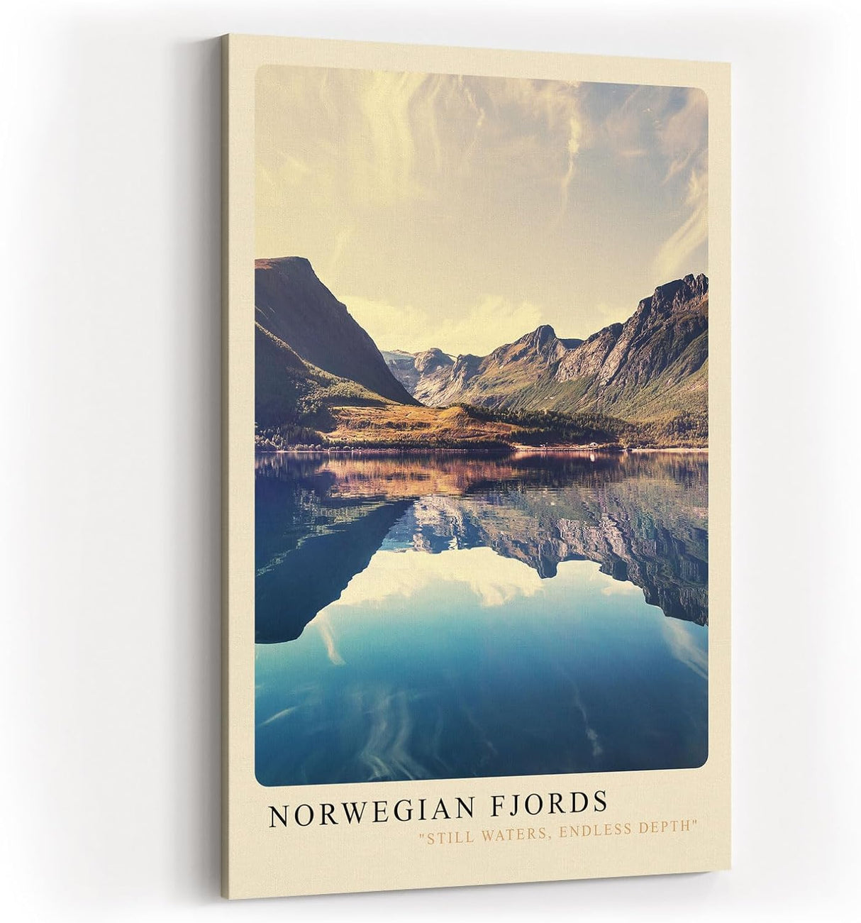 Paul Sinus Kunstdruck 40x60cm Norwegian Fjords majestätische Fjordlandschaft mit Spiegelung und stiller Weite