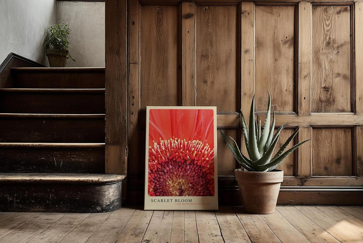 Paul Sinus Kunstdruck 40x60cm Scarlet Bloom – intensive rote Blütenmitte in eindrucksvoller Nahaufnahme