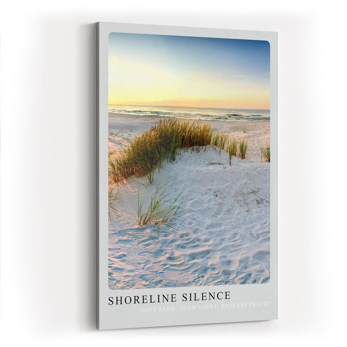 Paul Sinus Kunstdruck 40x60cm Shoreline Silence mit ruhiger Strandlandschaft bei Sonnenuntergang