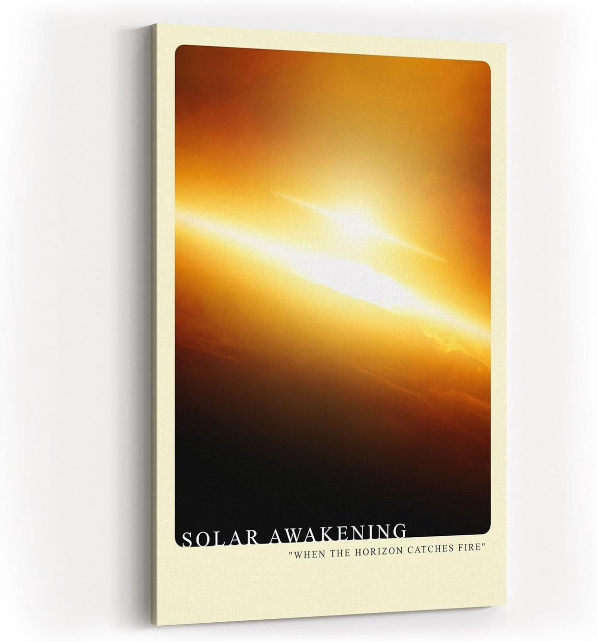 Paul Sinus Kunstdruck 40x60cm Solar Awakening mit leuchtendem Horizont in Gold und Orange